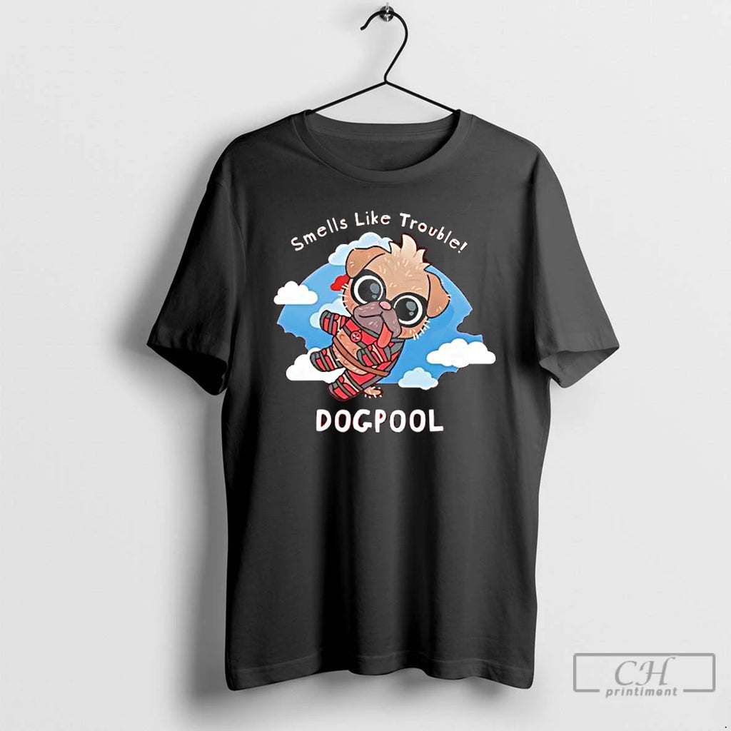 Classic Deadpool Smells Like Trouble Dogpool Graphic