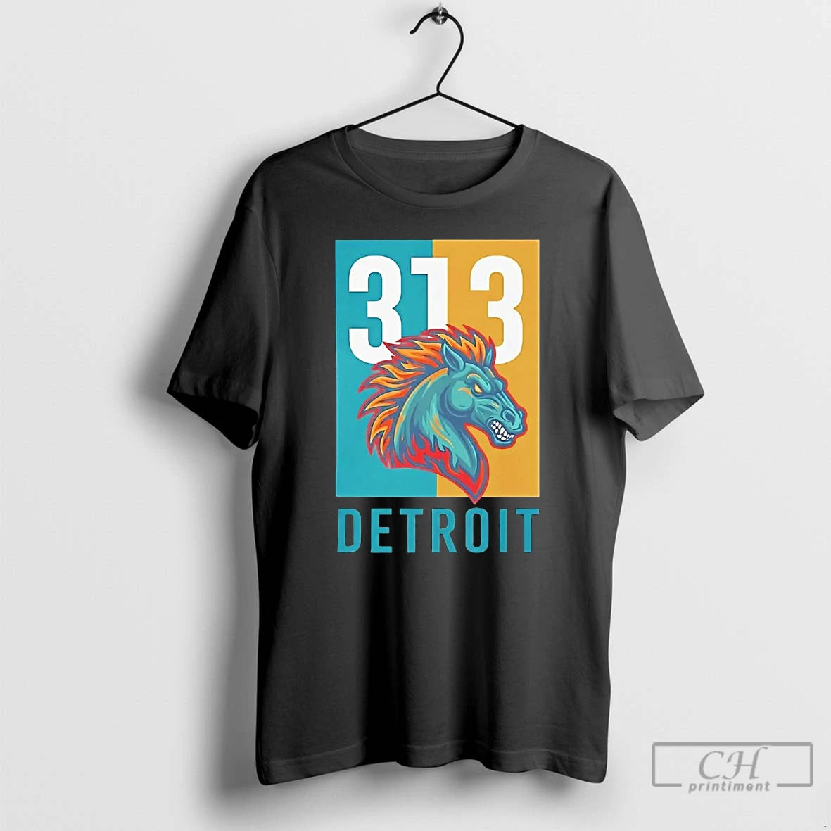 Classic Detroit Pistons 313 Horse