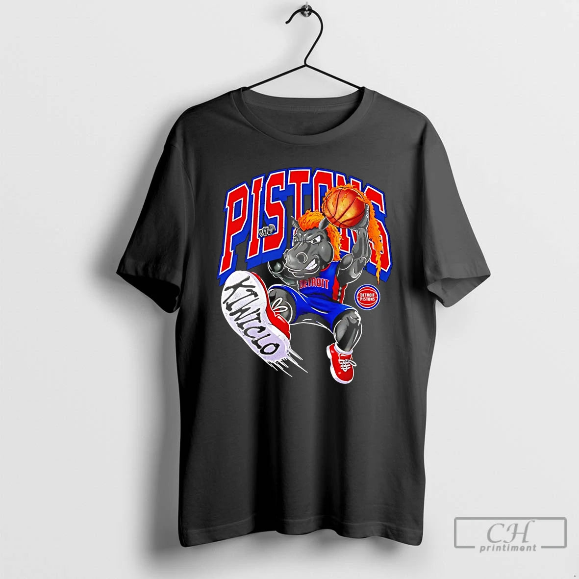 Classic Detroit Pistons Hoopers Birthday Dunk Mascot