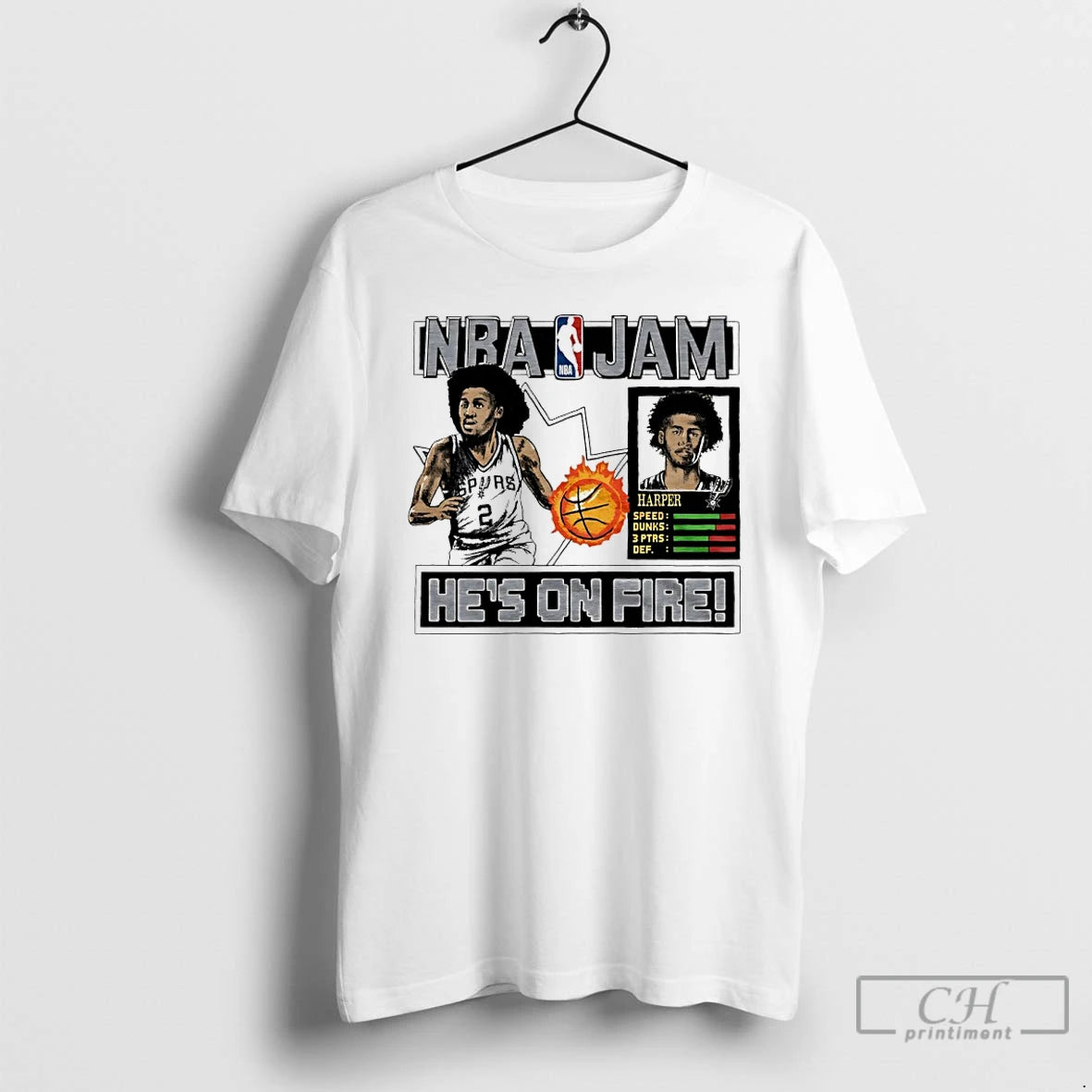 Classic Dylan Harper San Antonio Spurs Nba Jam Hes On Fire
