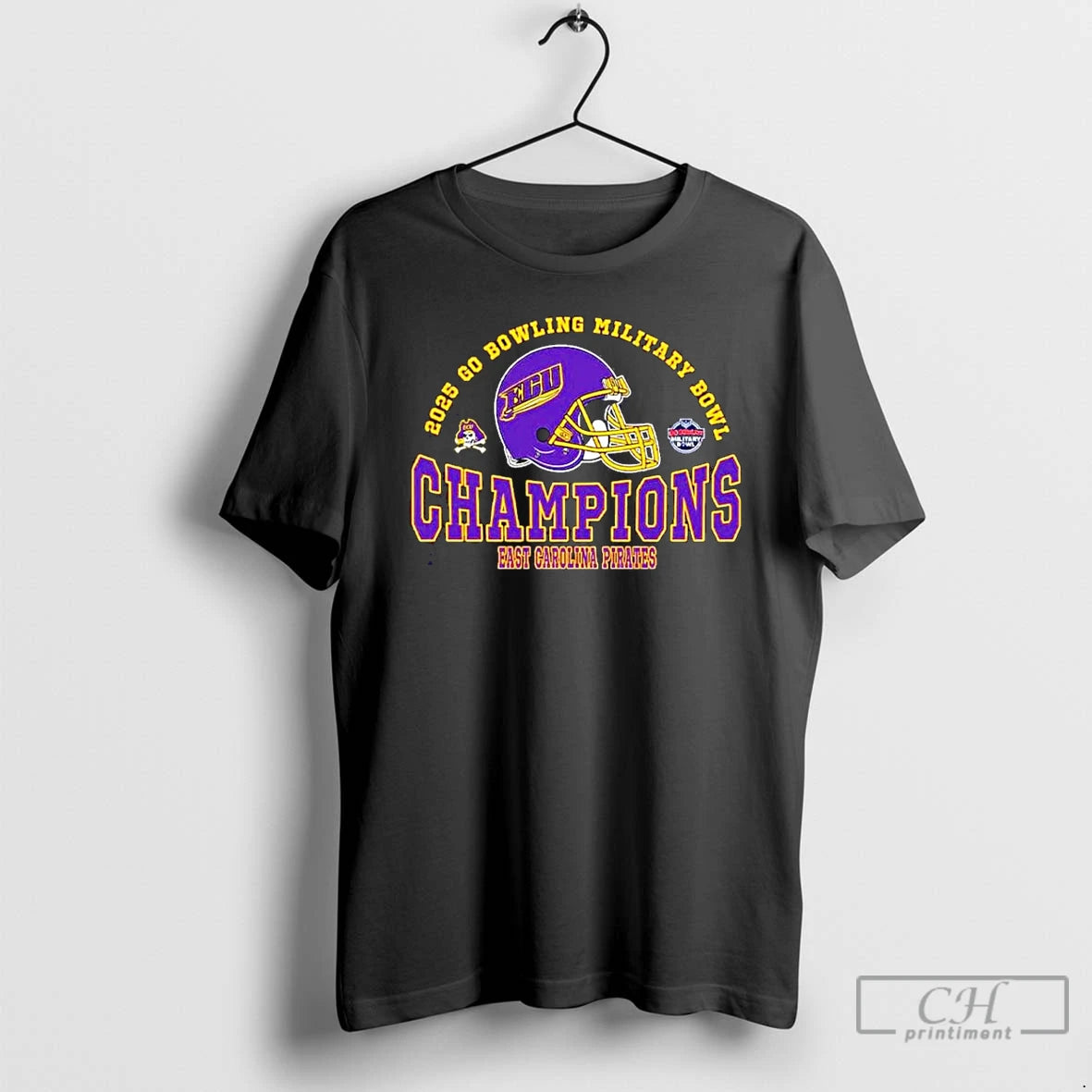 Classic East Carolina Pirates Football 2025 Go Bowling Military Bowl Champions