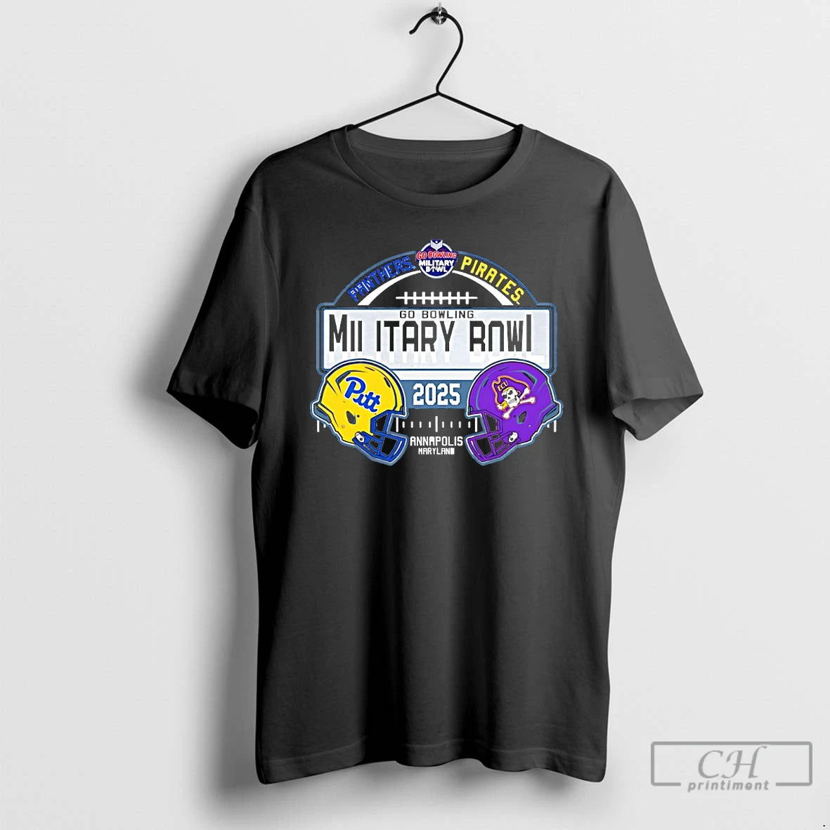 Classic East Carolina Pirates Vs Pitt 2025 Go Bowling Military Bowl Helmets T Shirts Sweater