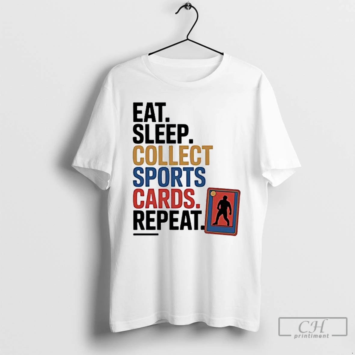 Classic Eat Sleep Collect Sports Cards Repeat Collecting Basketball