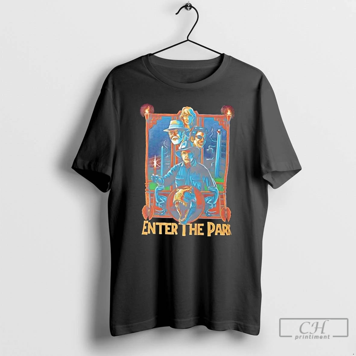 Classic Enter The Park Retro Jurassic Movie