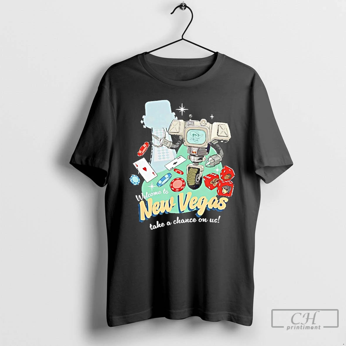 Classic Fallout Welcome To New Vegas Lucky 38 Take A Chance On Us T Shirts