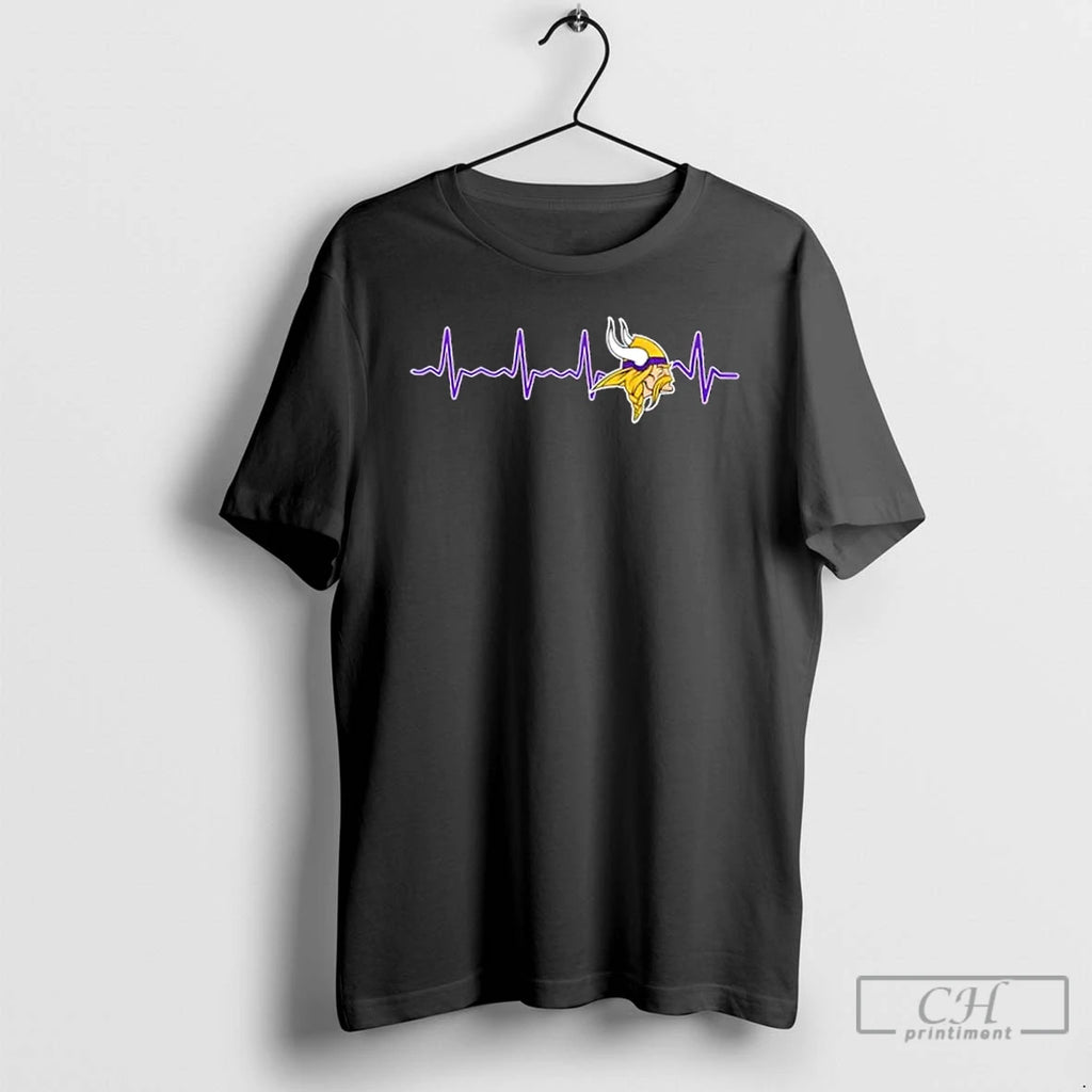 Classic Fans Heartbeat Love Minnesota Vikings Football