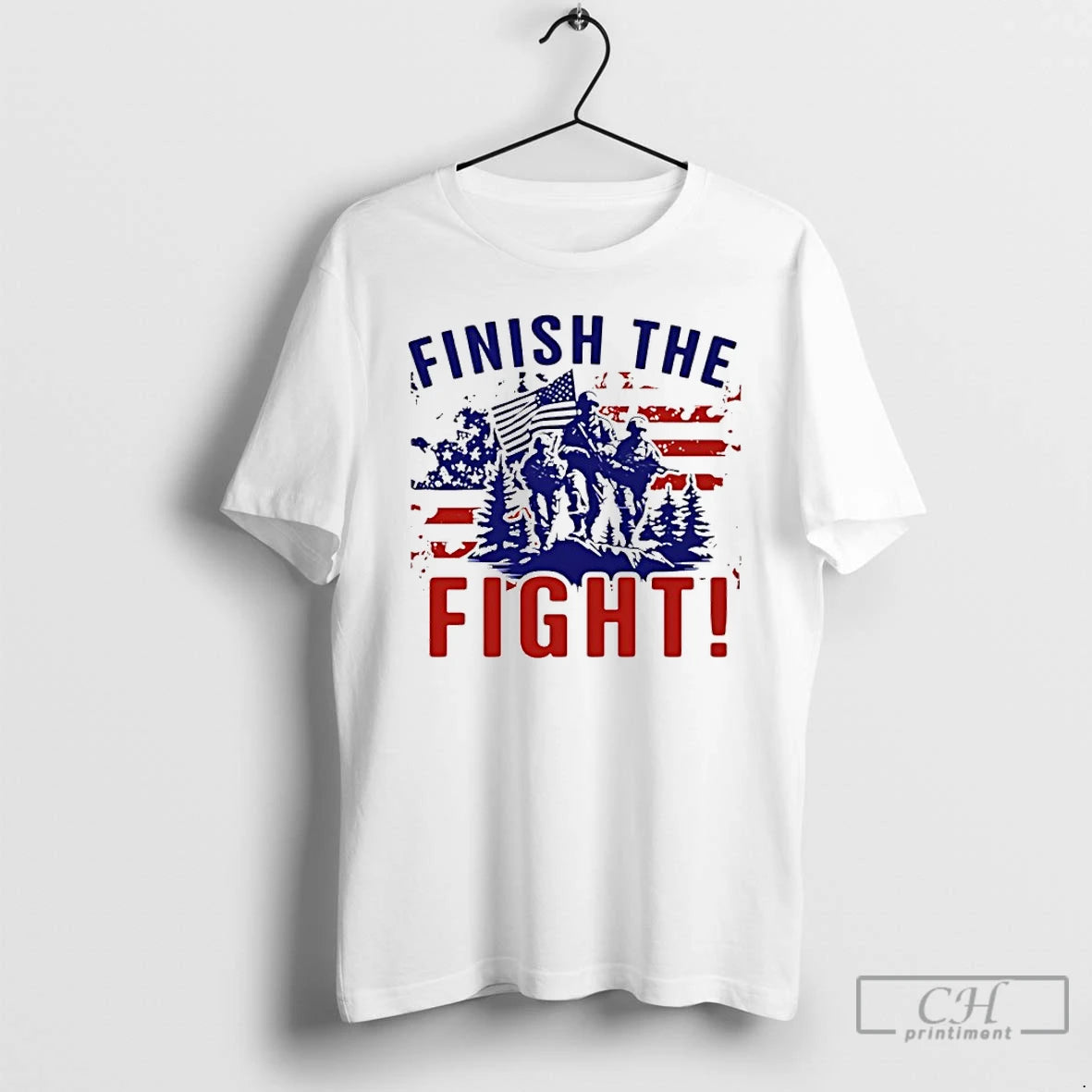 Classic Finish The Fight America Flag