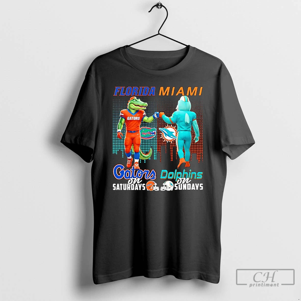 Classic Florida Gators On Saturdays X Miami Dolphins On Sundays Mascot