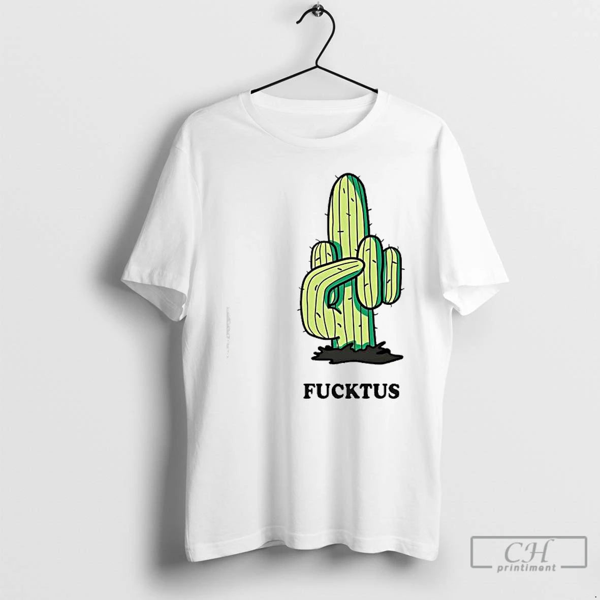 Classic Fucktus Cartoon Cactus Graphic
