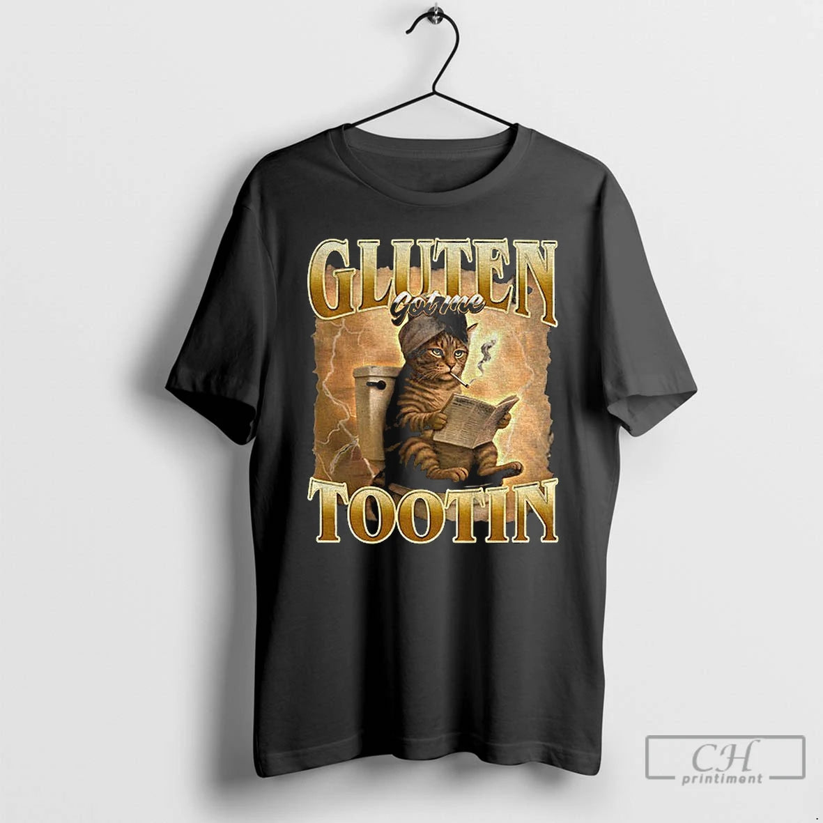 Classic Funny Cat Gluten Got Me Tootin Vintage