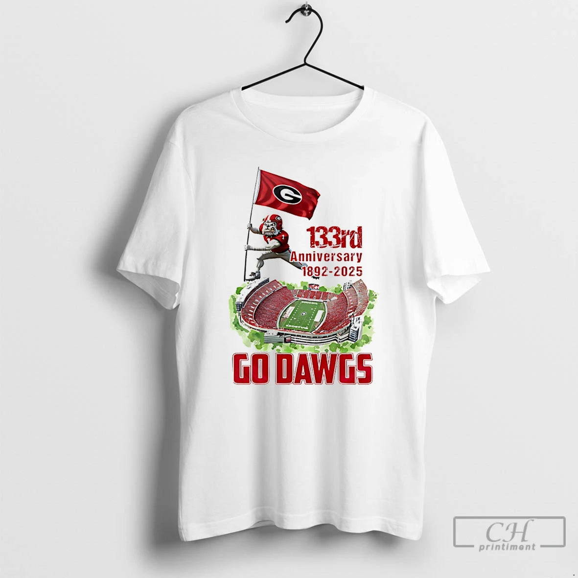 Classic Georgia Bulldogs 133rd Anniversary 1892 2025 Go Dawgs Mascot