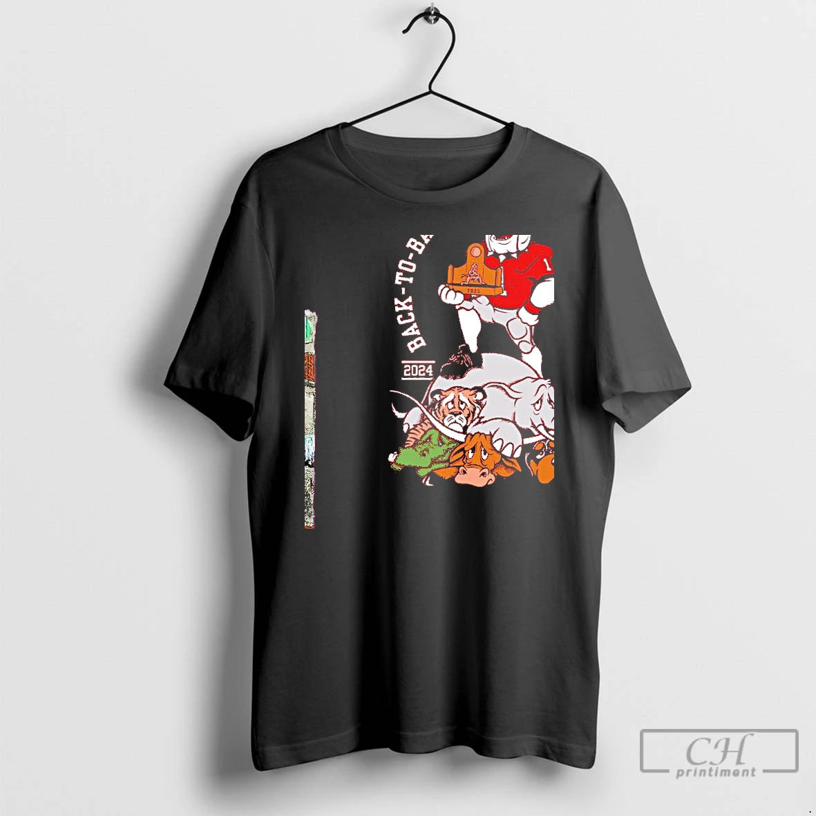 Classic Georgia Bulldogs 2024 25 Back To Back Conference Champions Mascot Red T Shirts Sweater