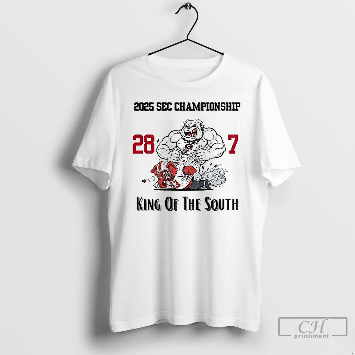 Classic Georgia Bulldogs 2025 Sec Championship King Of The South 28 7 T Shirts Sweater