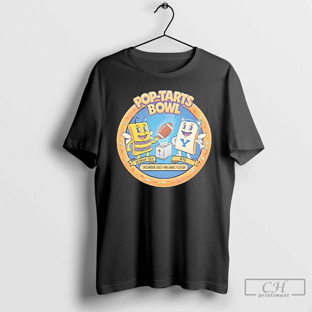 Classic Georgia Tech Yellow Jackets And Byu Cougars Mascot Pop Tarts Bowl 2025 T Shirts