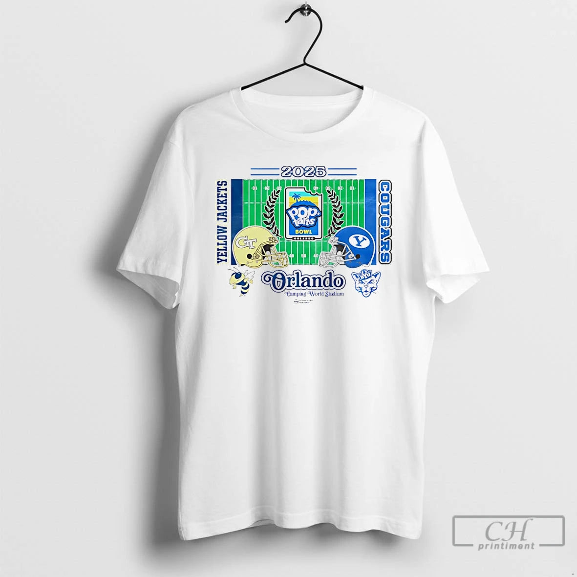 Classic Georgia Tech Yellow Jackets Vs Byu Cougars 2025 Pop Tarts Bowl 2 Team Stadium