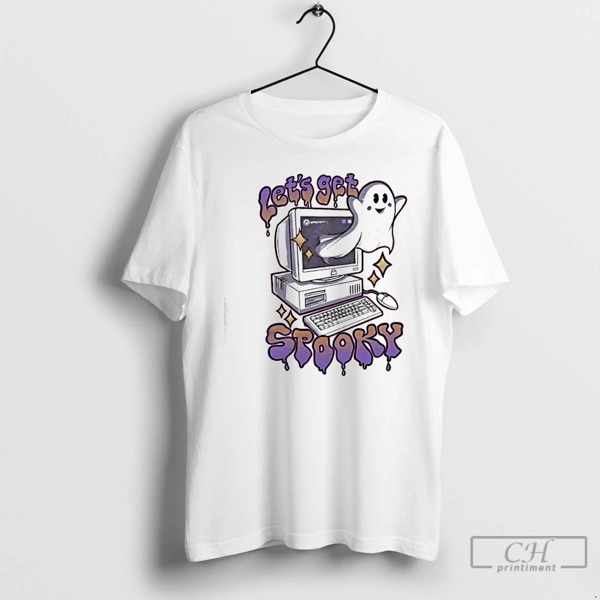 Classic Ghost Computer Haloween Lets Get Spooky