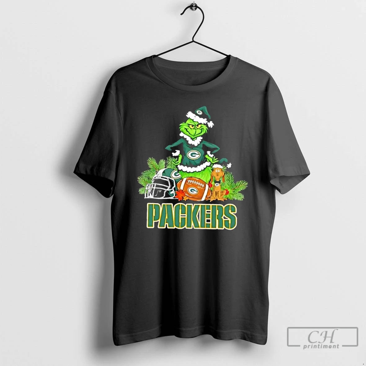 Classic Green Bay Packers Football X Grinch And Max Dog Merry Christmas T Shirts Sweater