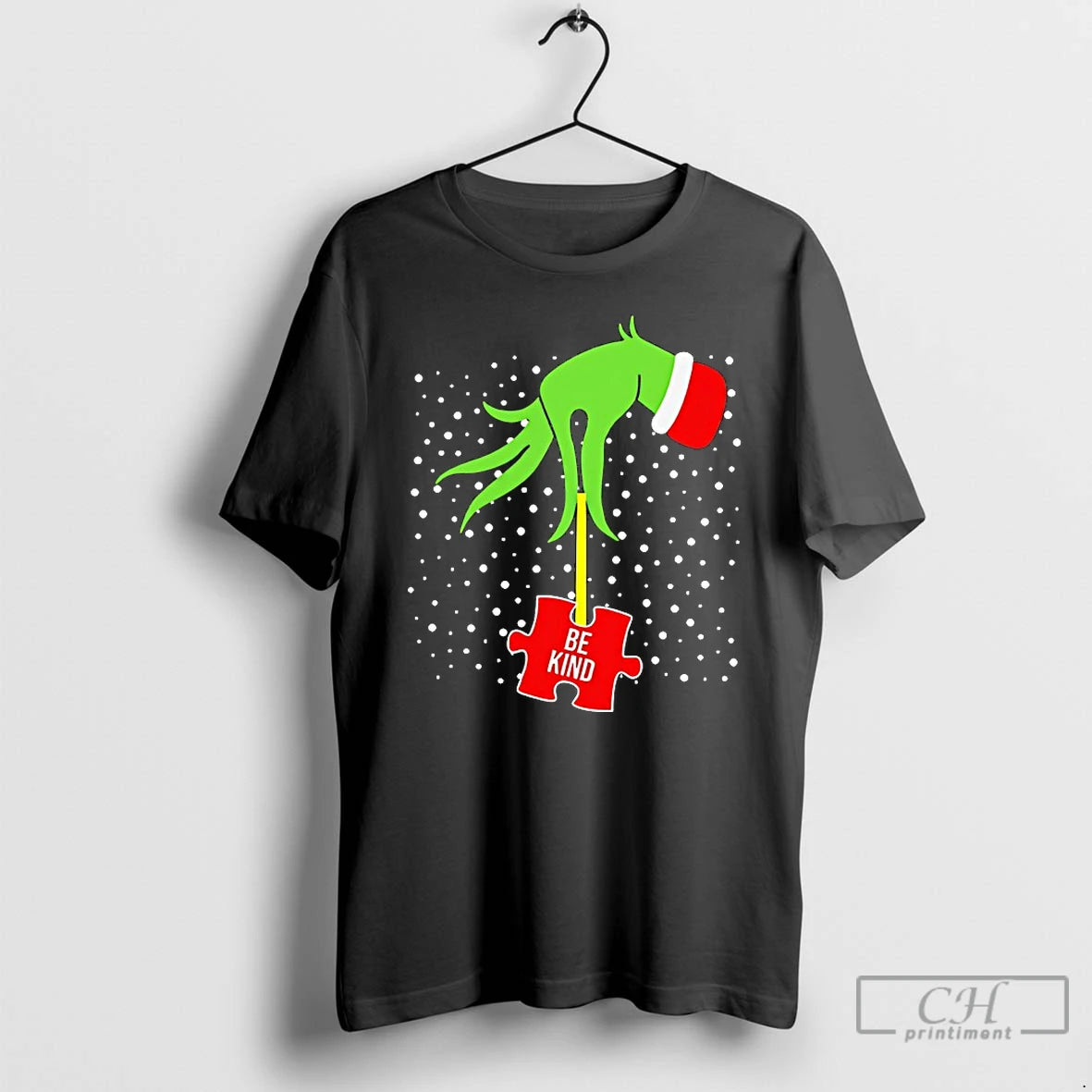Classic Grinch Hand Be Kind Puzzle Autism Awareness Christmas