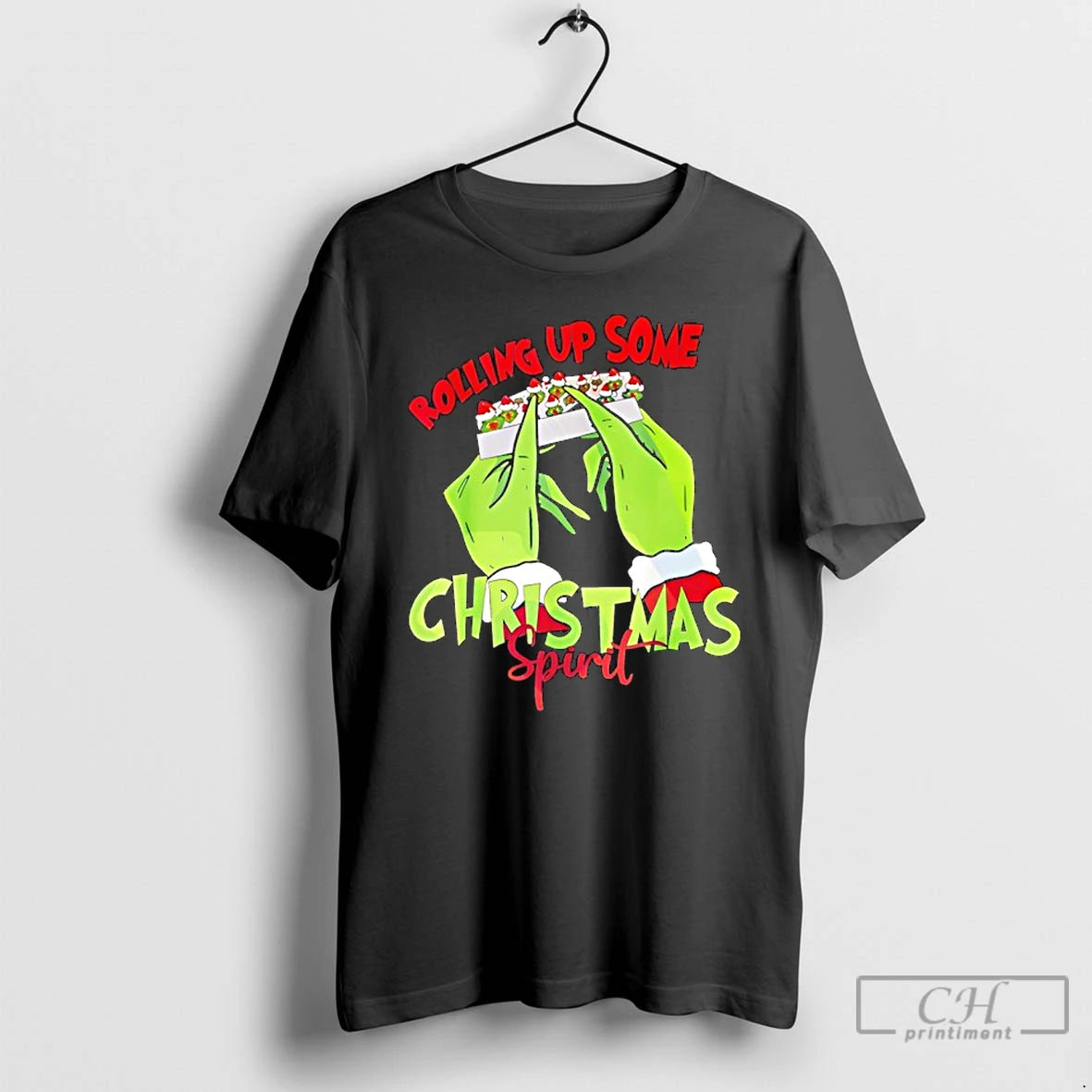 Classic Grinch Hands Rolling Joint Christmas Spirit