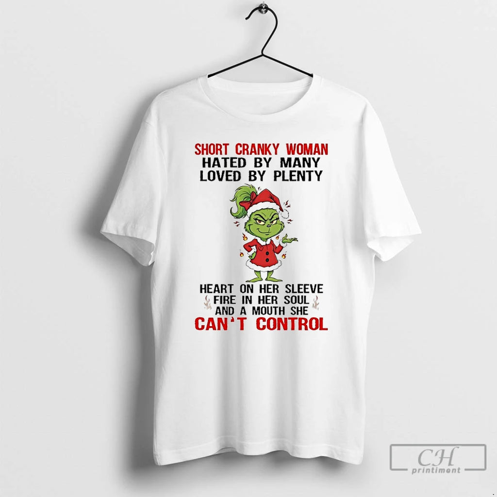 Classic Grinch Short Cranky Woman Hated By Many Loved By Plenty Heart On Her Sleeve