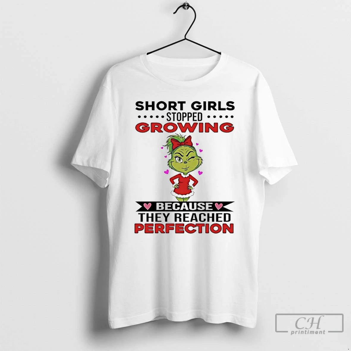 Classic Grinch Short Girls Growing Stopped Because They Reached Perfection Christmas 2025 T Shirts Sweater
