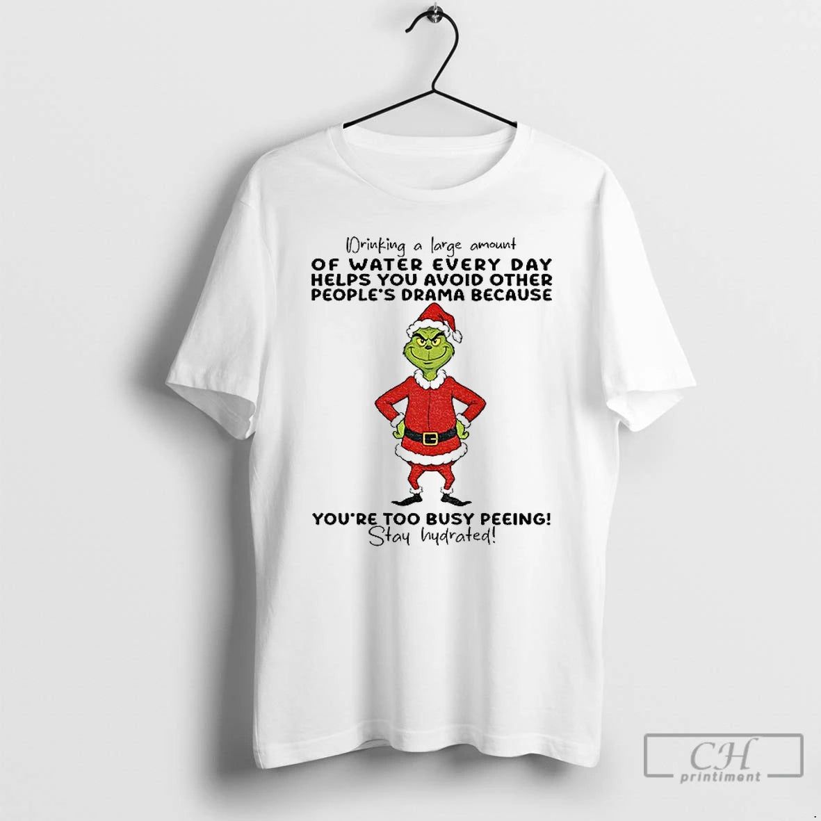 Classic Grinch Drinking A Large Amount Of Water Every Day Helps You Avoid Other Peoples