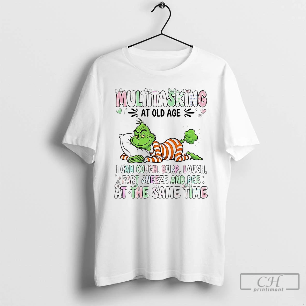 Classic Grinch Multitasking Fart Sneeze And Pee At The Same Time Christmas T Shirts Sweater