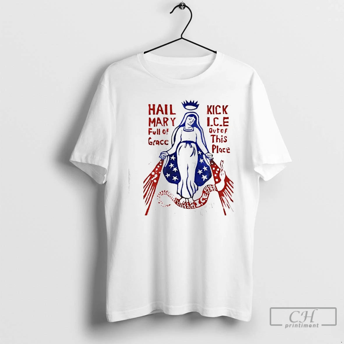 Classic Hail Mary Full Of Grace Kick Lc E Out Of This Place T Shirts