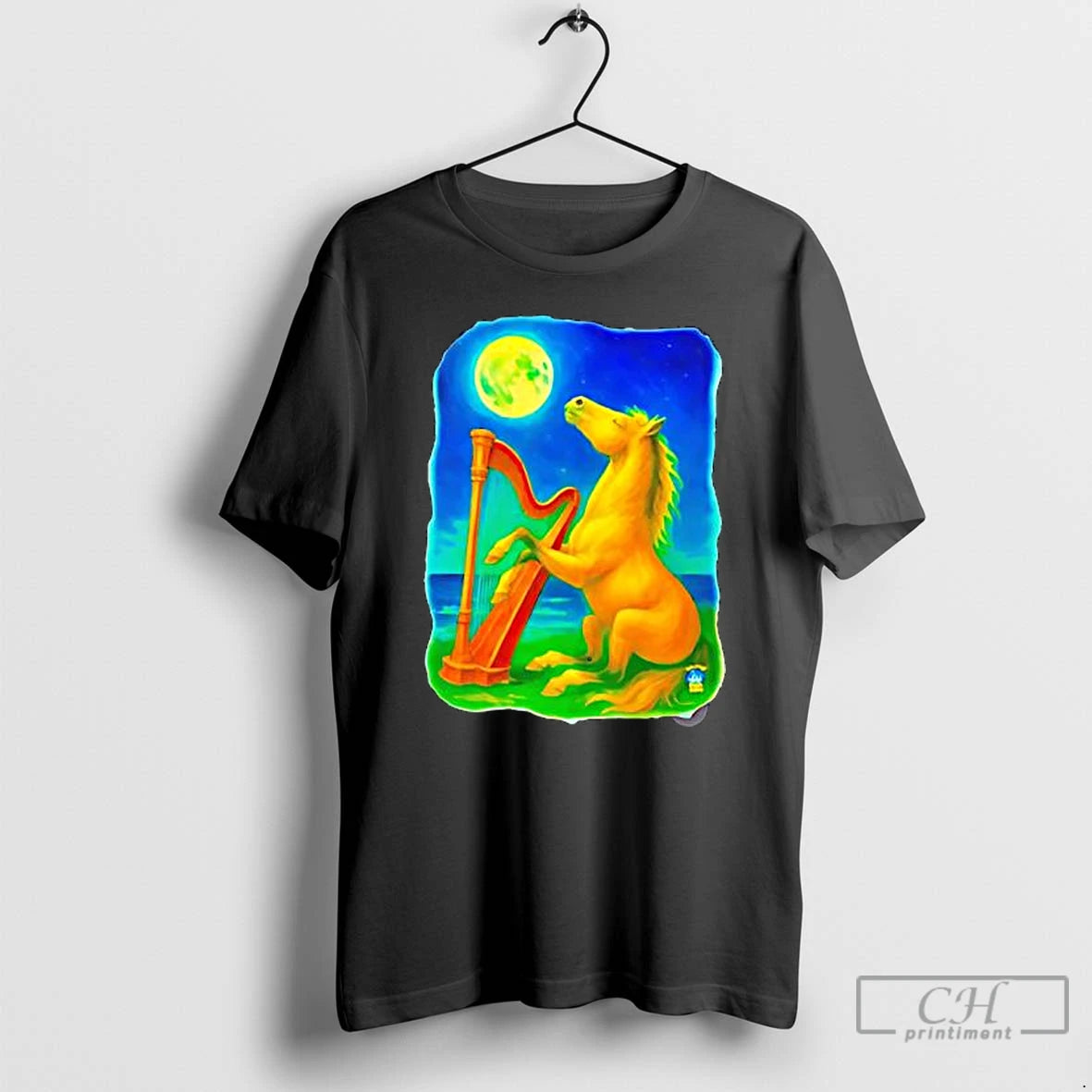 Classic Horse Lovers Musical Moon Harp Art