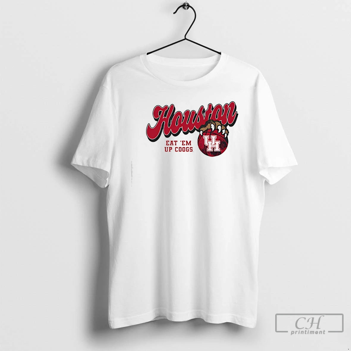 Classic Houston Cougars Claw Eat Em Up Coogs Logo
