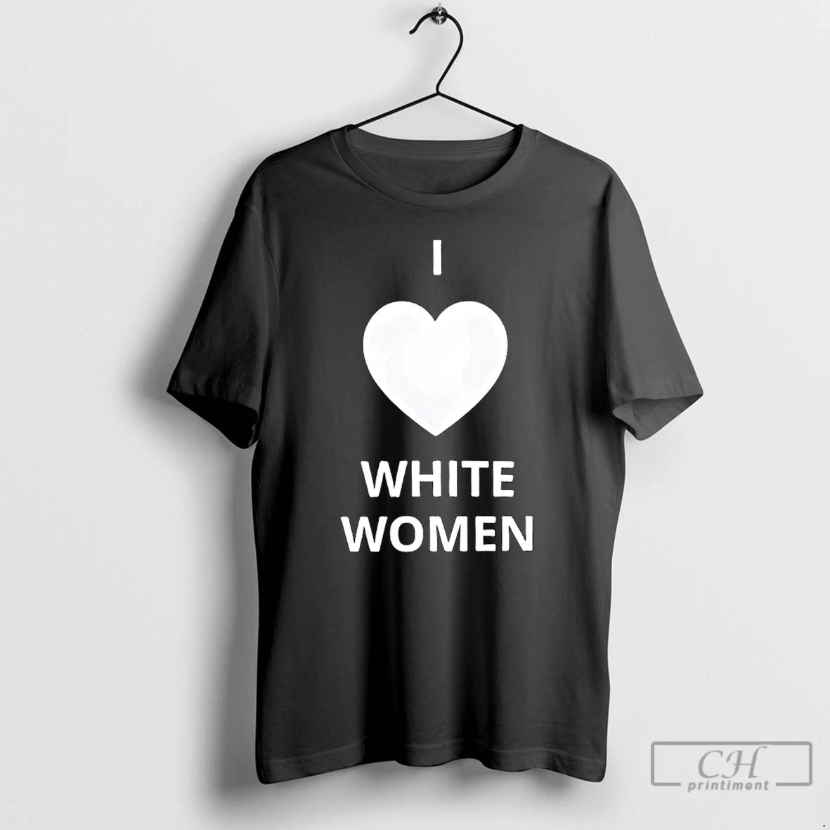 Classic I Love White Women Heart Graphic
