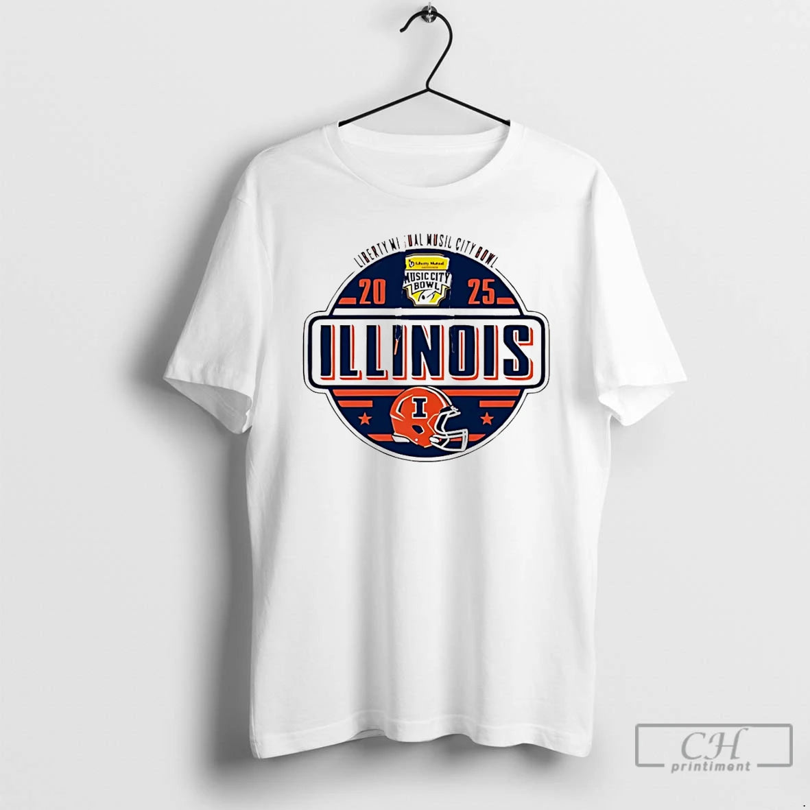 Classic Illinois Fighting Illini 2025 Liberty Mutual Music City Bowl Logo
