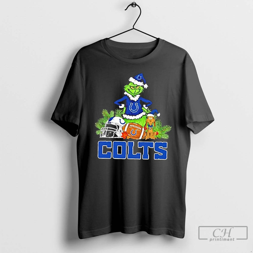 Classic Indianapolis Colts Football X Grinch Merry Christmas Graphic