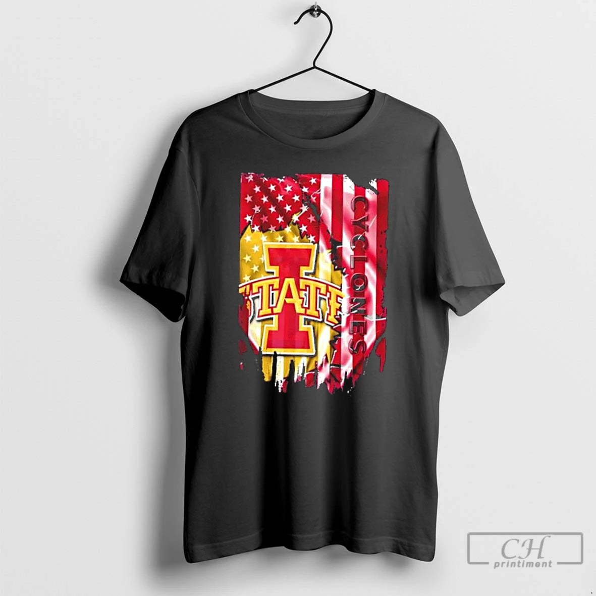 Classic Iowa State Cyclones Football X American Flag