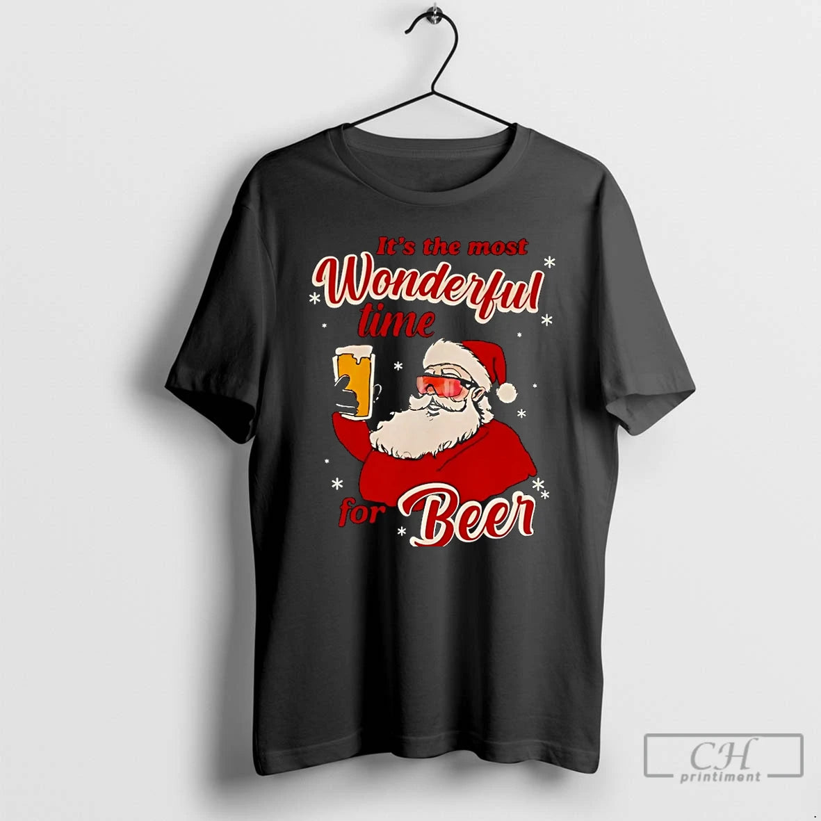 Classic Its The Most Wonderful Time For Beer Santa Christmas Christmas