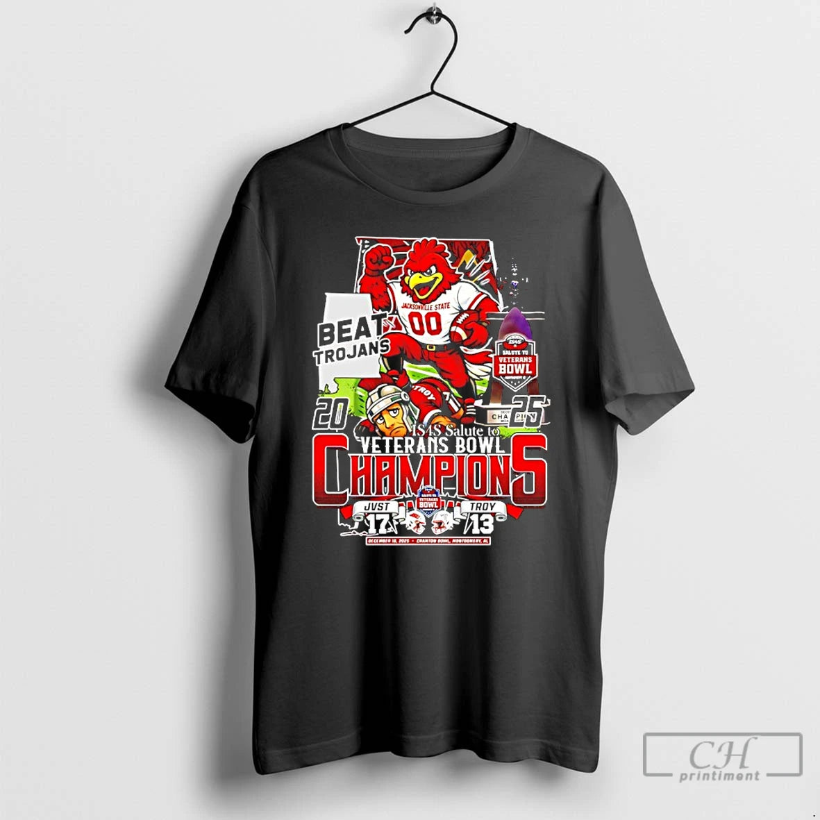 Classic Jacksonville State Beat Trojans 17 13 Is4s Salute To Veterans Bowl Champions Mascot 2025