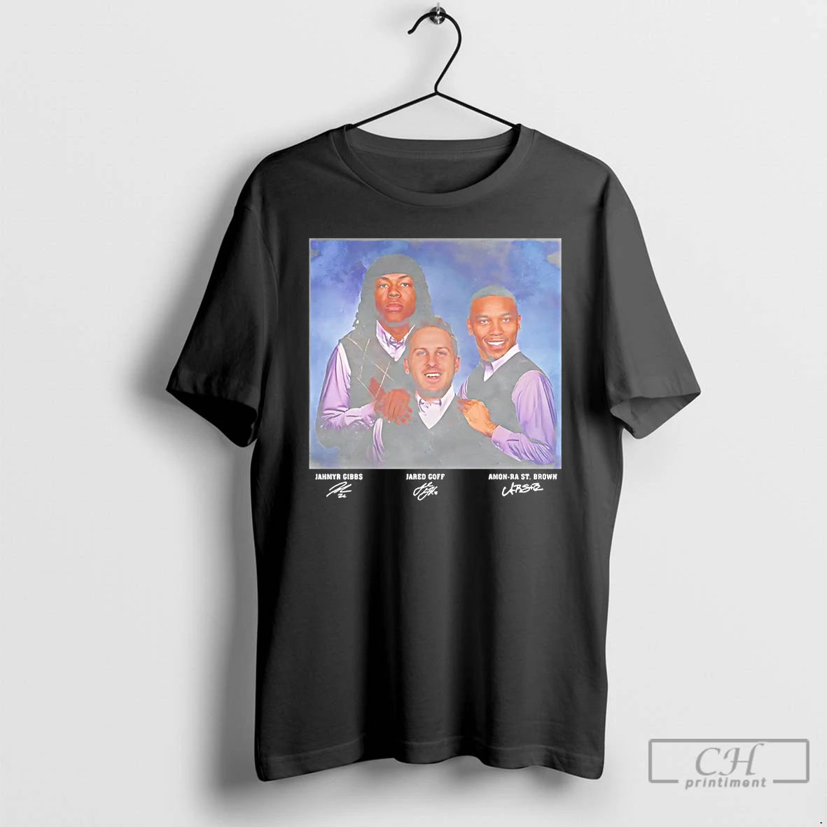 Classic Jahmyr Gibbs Jared Goff St Brown Step Brothers Detroit Lions