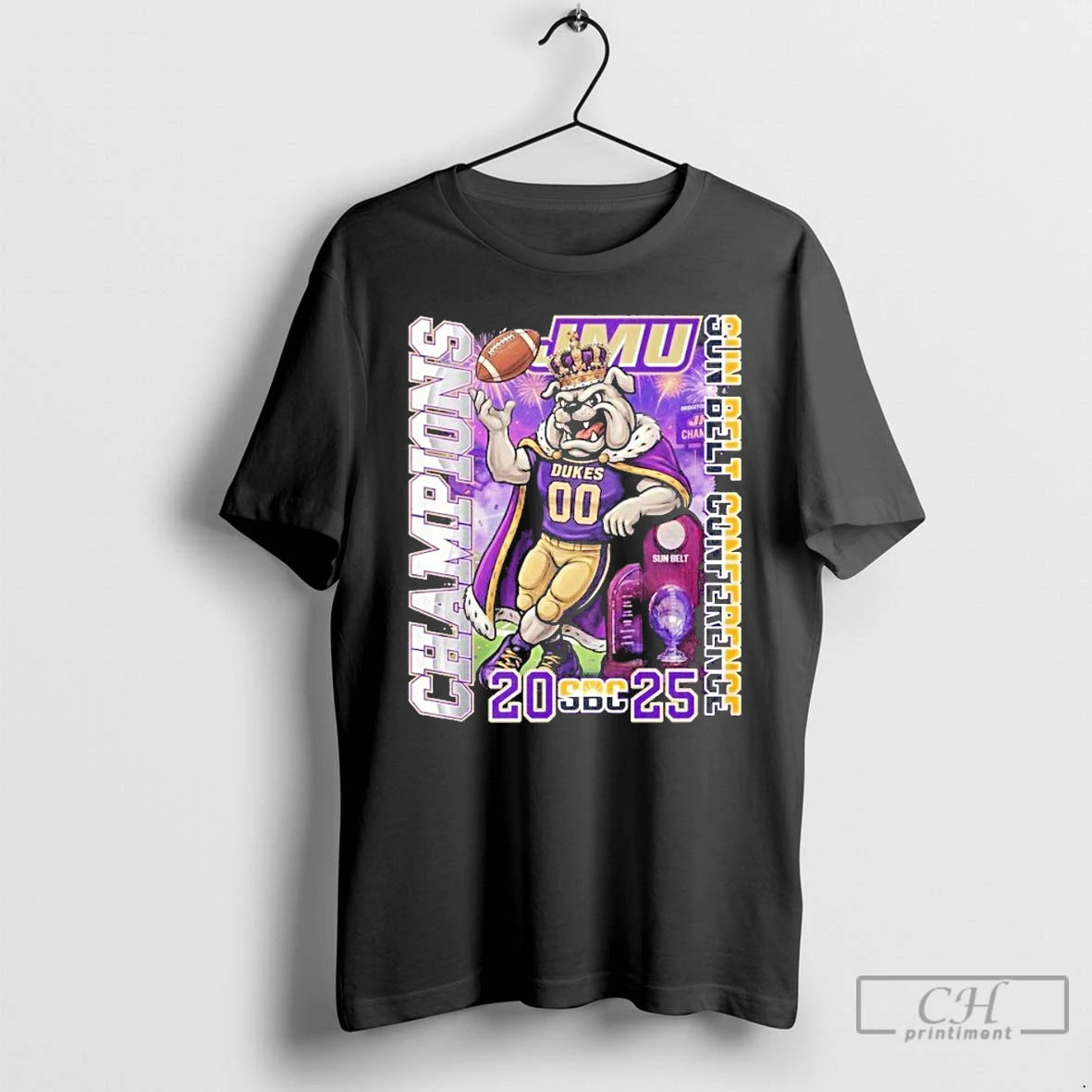 Classic James Madison Dukes 2025 Sun Belt Conference Champion Mascot