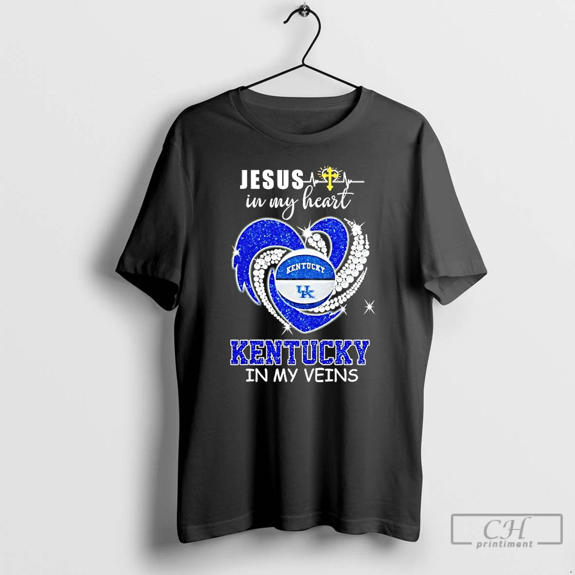 Classic Jesus In My Heart Kentucky Wildcats Basketball In My Veins