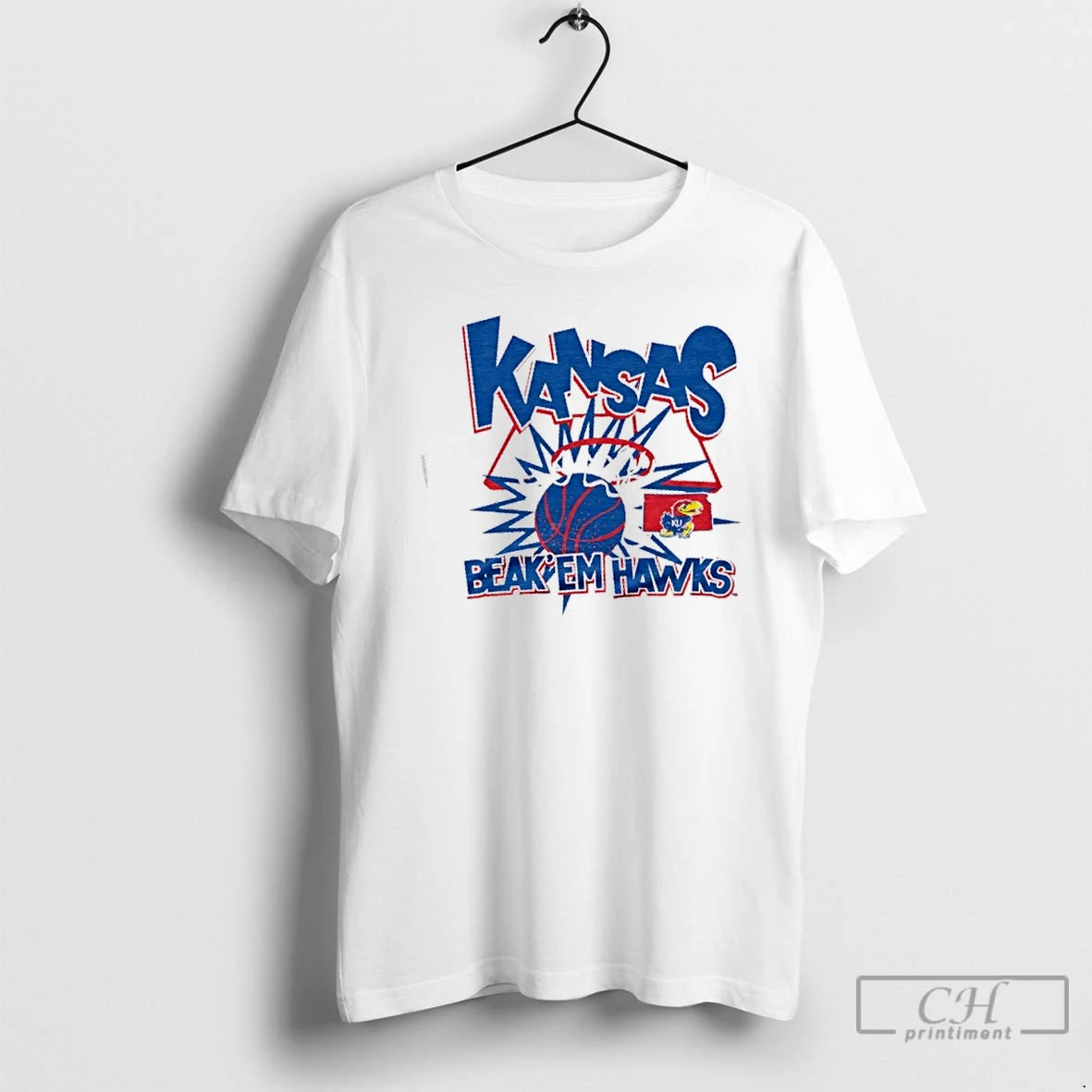 Classic Kansas Jayhawks Beak Em Hawks Slam
