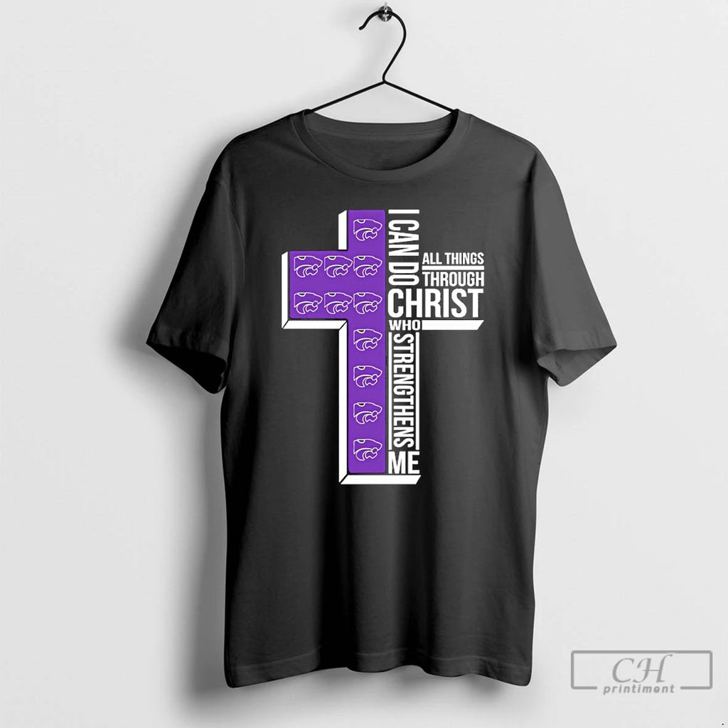 Classic Kansas State Wildcats Cross I Can Do All Things Through Christ Who Strengthen Me