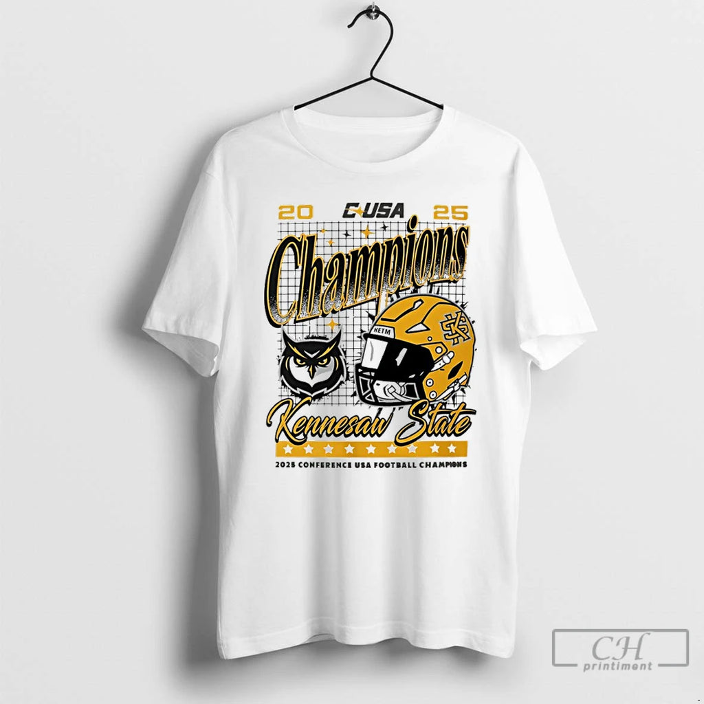 Classic Kennesaw State Owls 2025 Conference Usa Football Champions Helmet