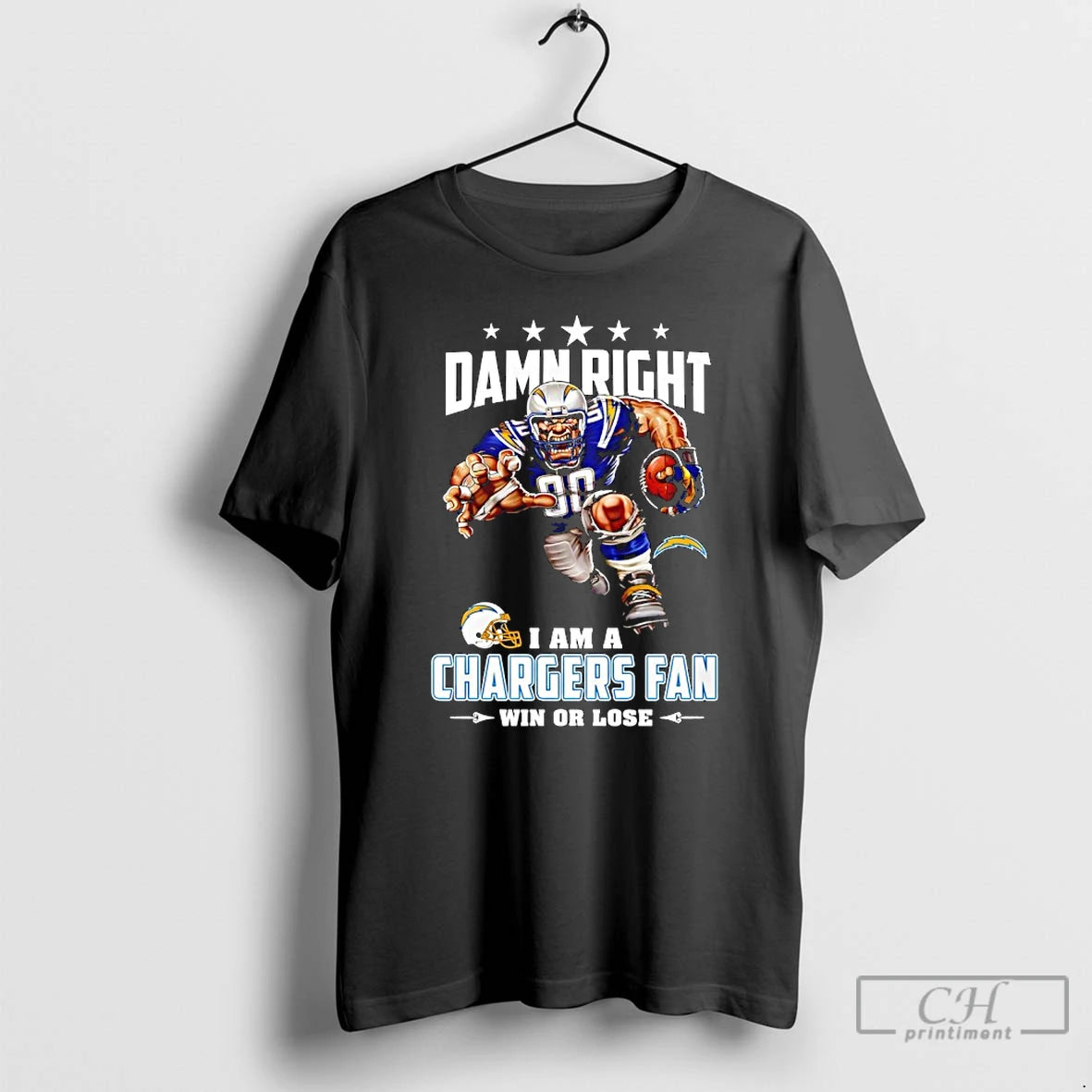 Classic Los Angeles Chargers Mascot Damn Right I Am A Cowboys Fan Win Or Lose