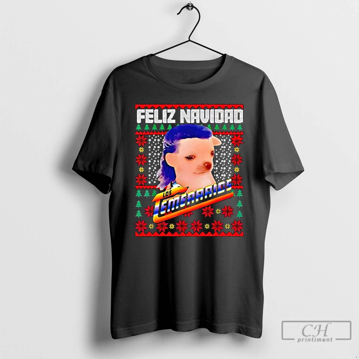 Classic Los Temerarios Dog Merry Christmas Feliz Navidad