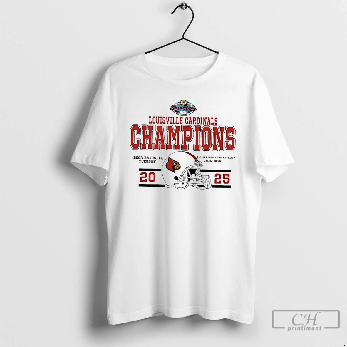 Classic Louisville Cardinals Football 2025 Boca Raton Bowl Champions Helmet
