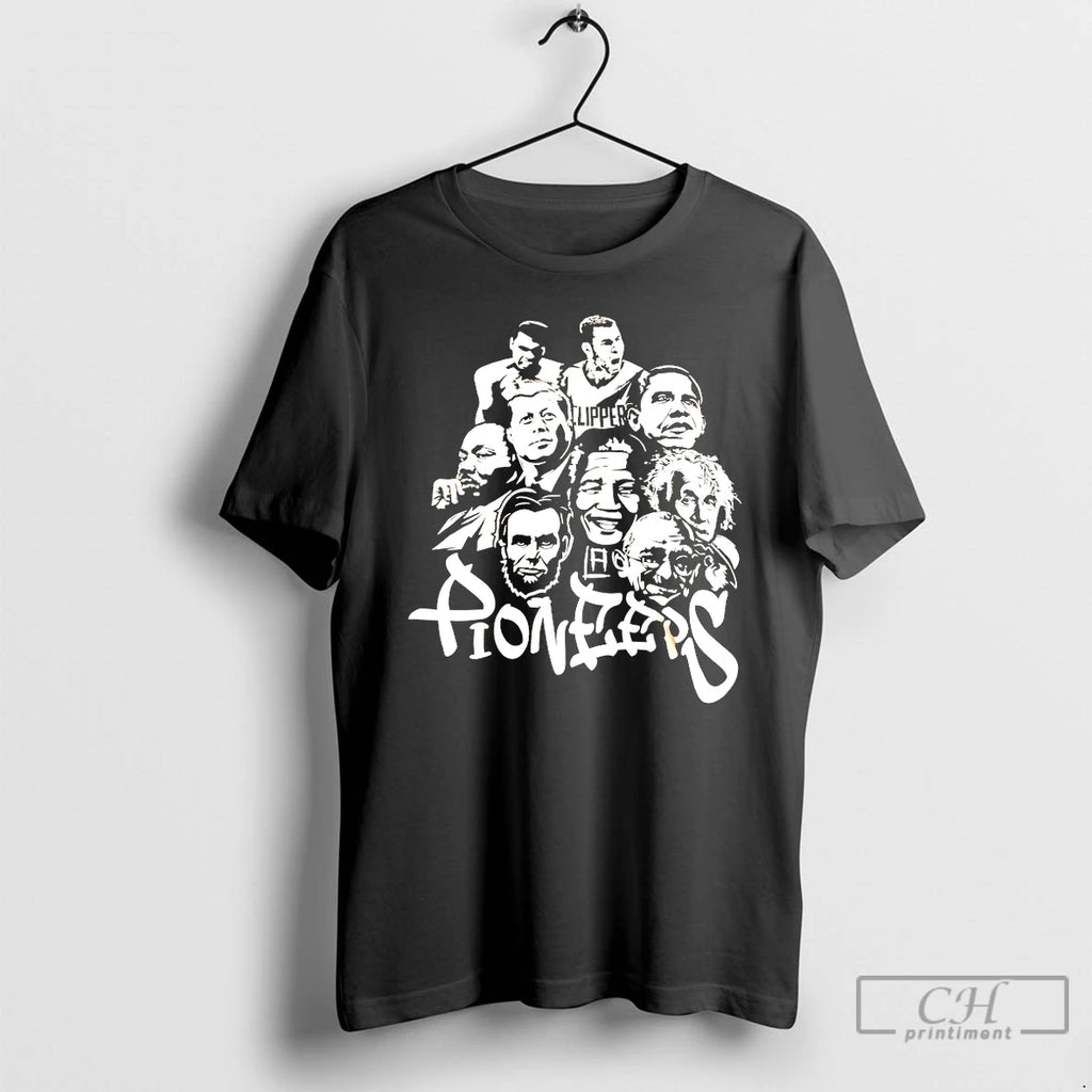 Classic Mlk Obama Ali Jfk Lincoln Gandhi Mj Einstein Mandela La Clippers Pioneers T Shirts