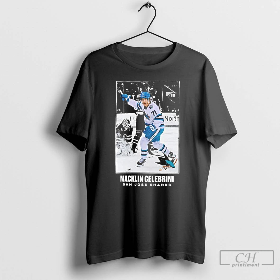 Classic Macklin Celebrini Celebration Moment San Jose Sharks
