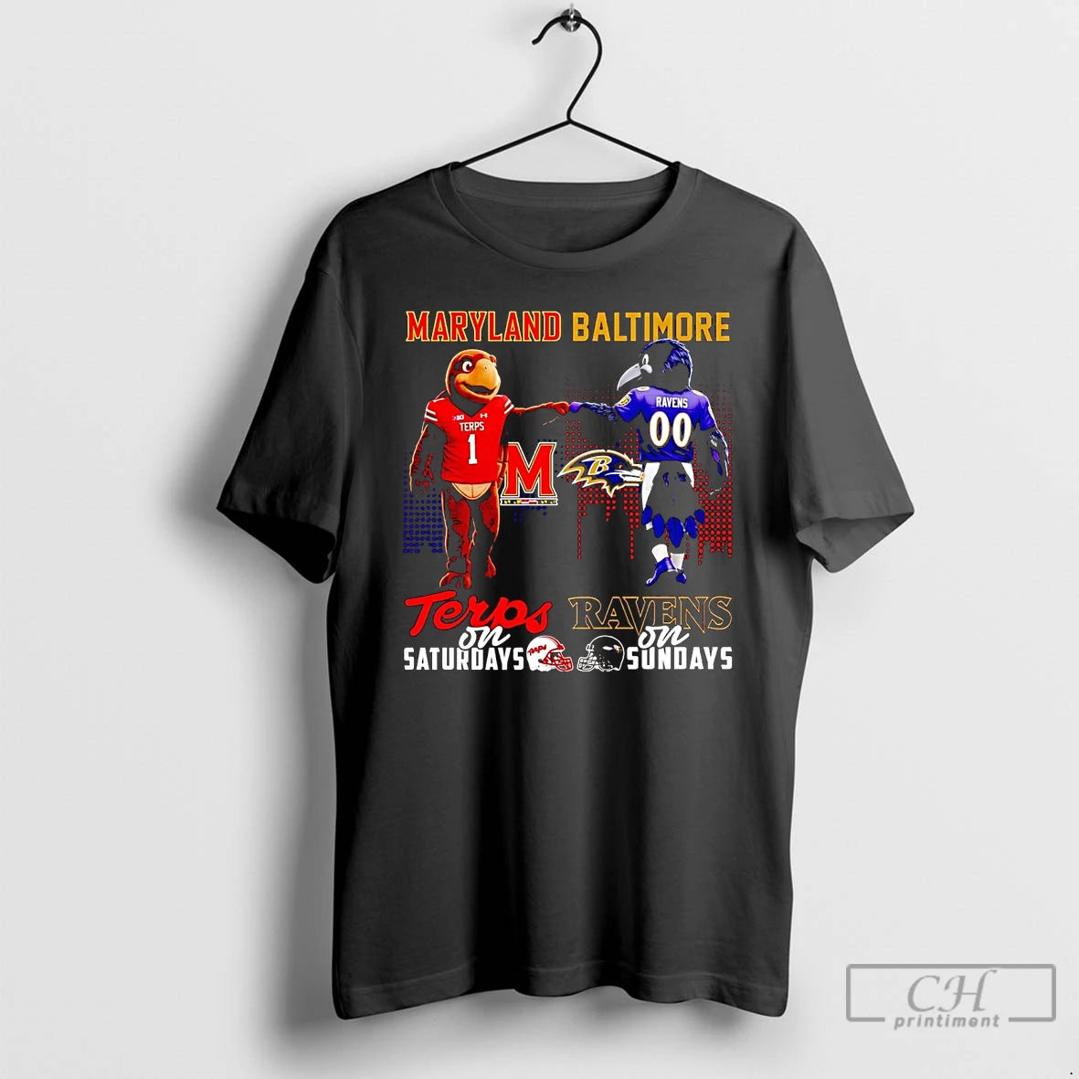 Classic Maryland Terrapins On Saturdays Baltimore Ravens On Sundays Mascot