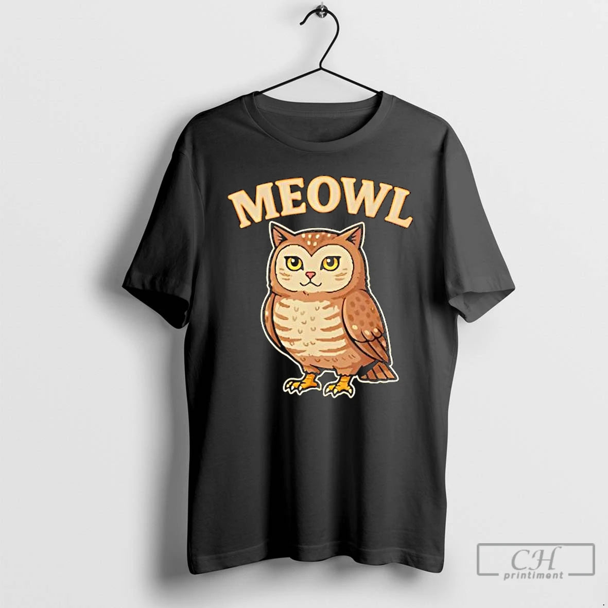 Classic Meowl Funny Meow Cat Owl Brainrot Meme