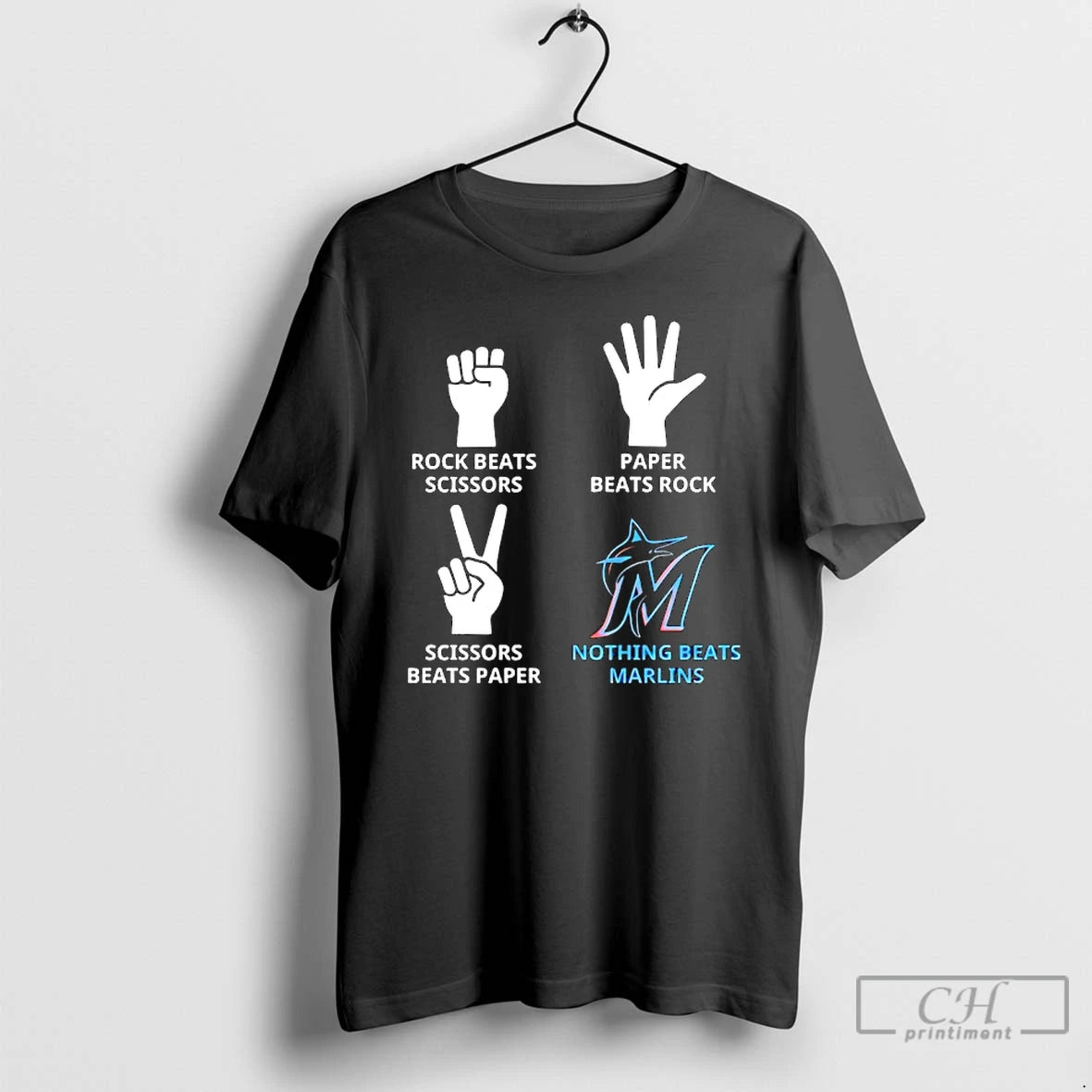 Classic Miami Marlins Nothing Beats Rock Beats Scissors Paper Beats Rock Scissors Beats Paper